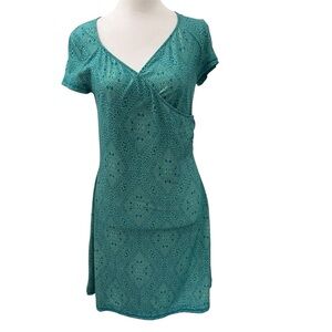 Prana Breathe Green Performance Dress Small Hiking Outdoor Activewear Athleisure
